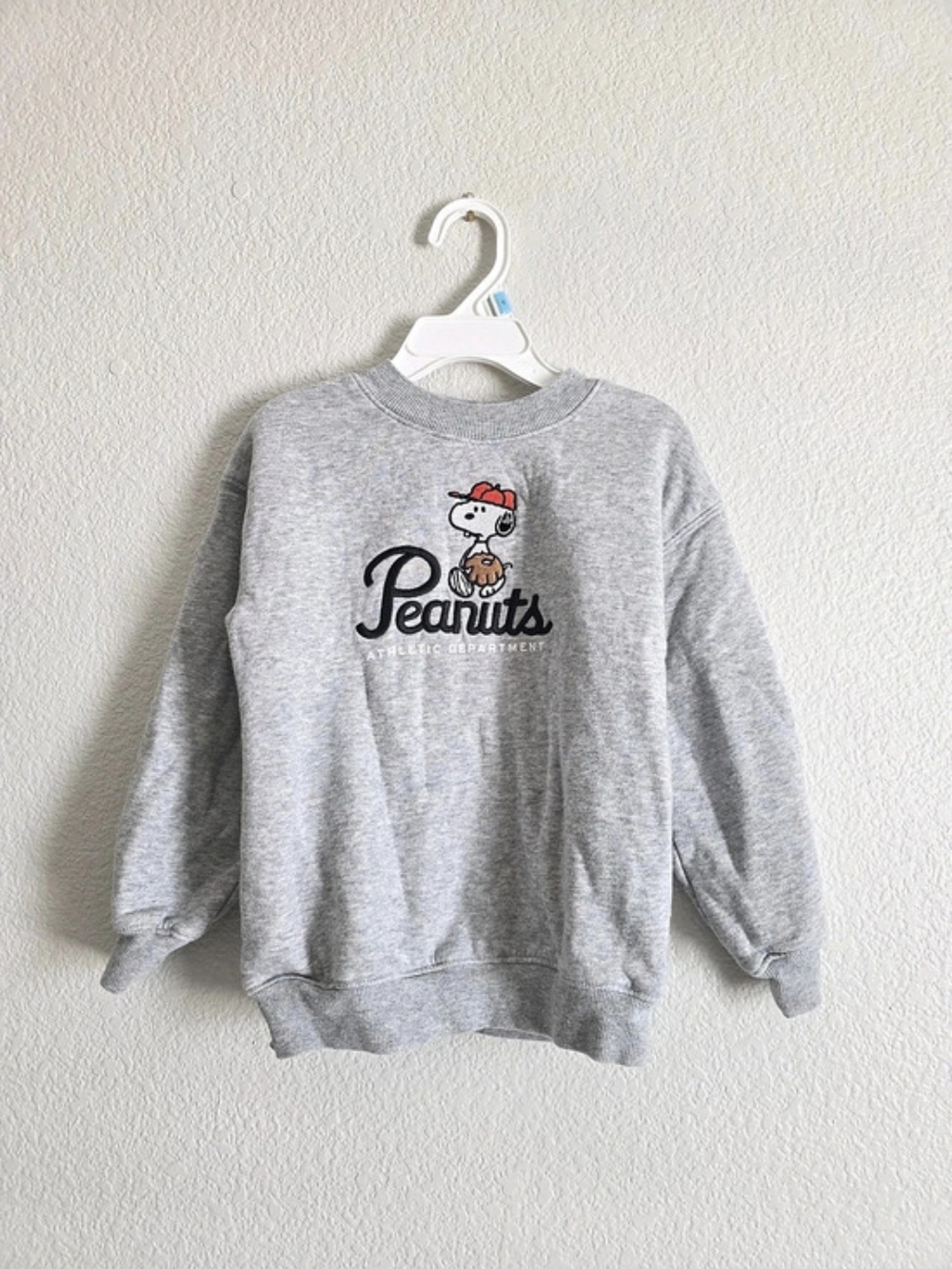 SOLD H&M Peanuts Athletic Department Gray Boys Sweater
